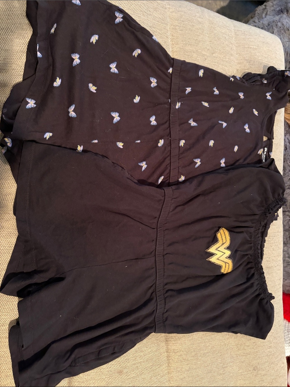 Old Navy Black Girls One-Piece Romper with Yellow Accent